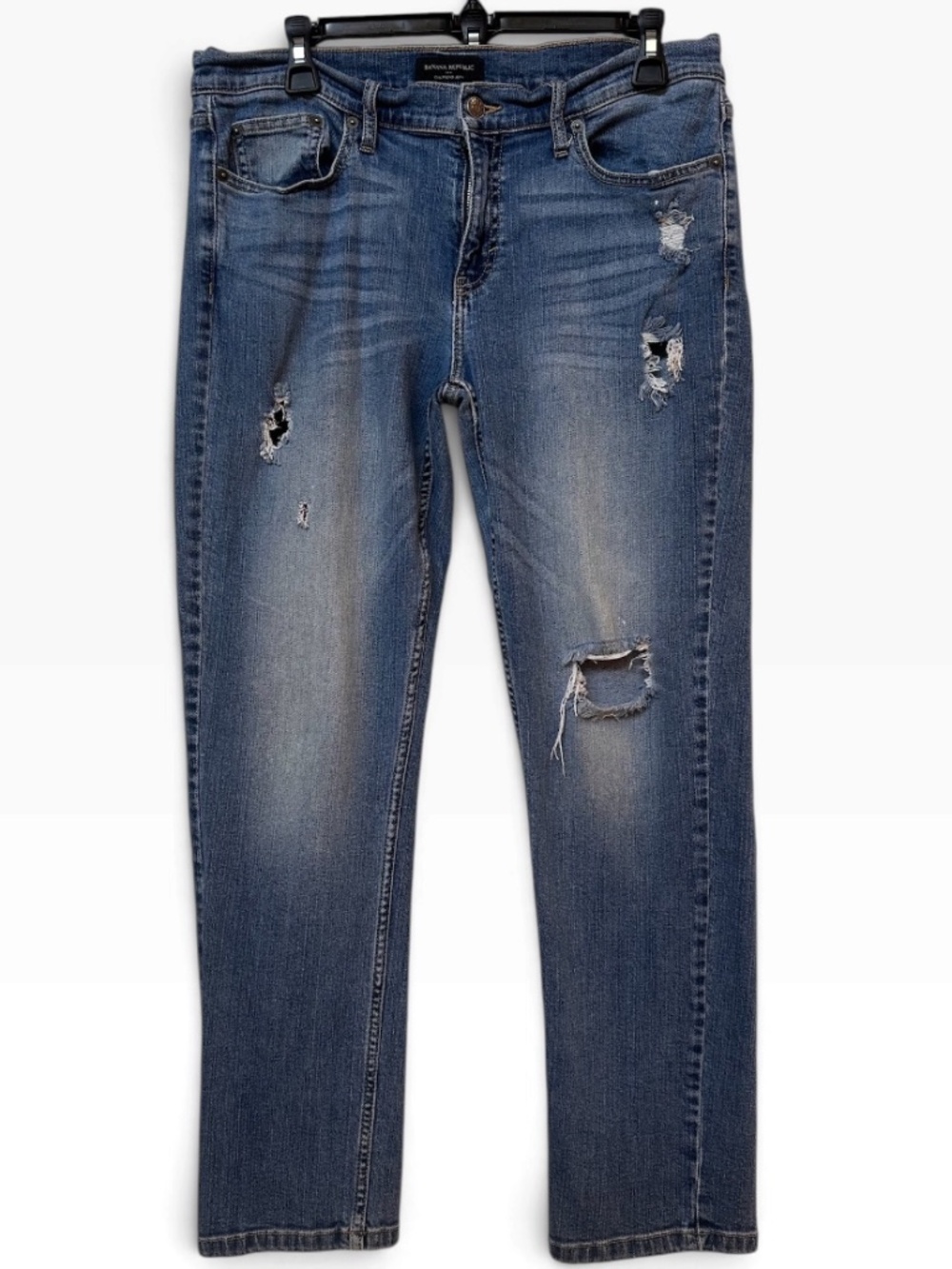 Banana Republic Women's Distressed Girlfriend Jeans Size 30/10 Medium Wash